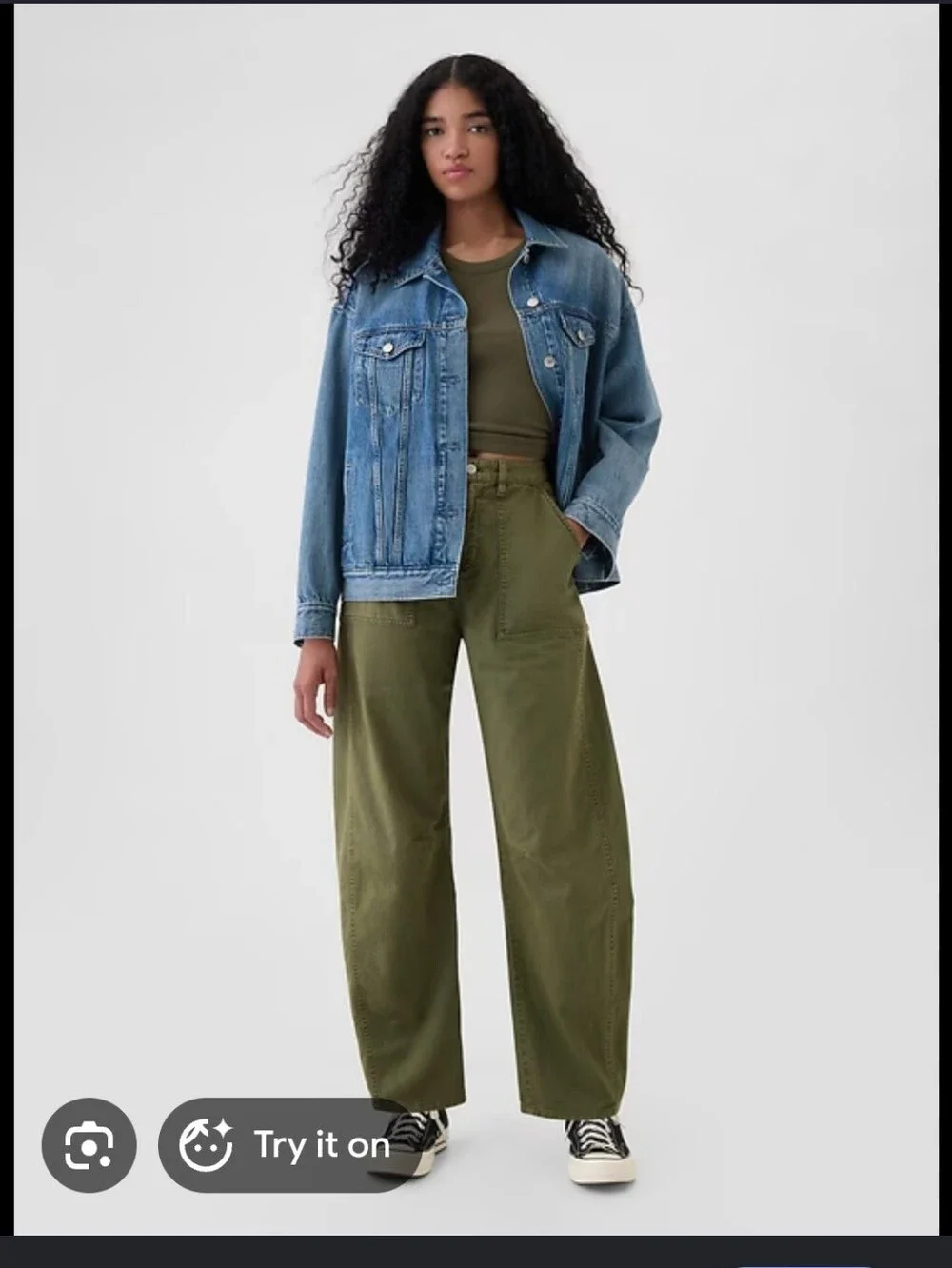 GAP Twill Barrel Pants